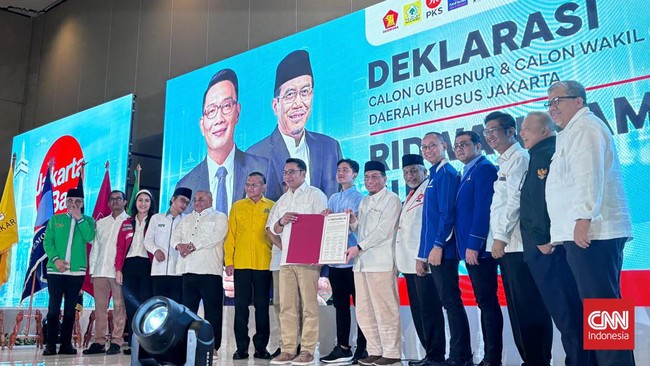 RK Singgung Anies hingga Ahok Usai Resmi Diusung Cagub Jakarta